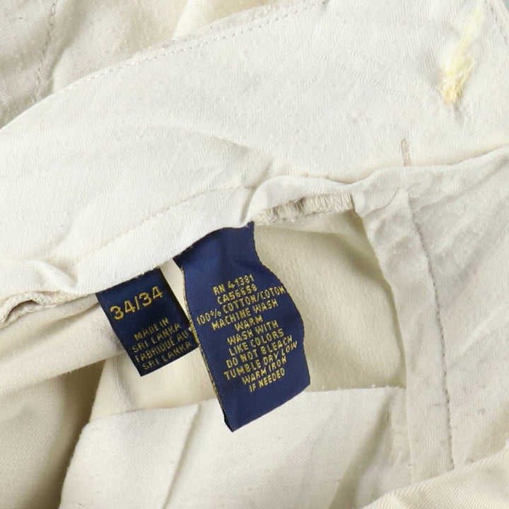 Ralph Lauren POLO RALPH LAUREN CLASSIC FIT Chino Pants, Men's W35 (approx.) cotton Beige type Vintage Second Hand