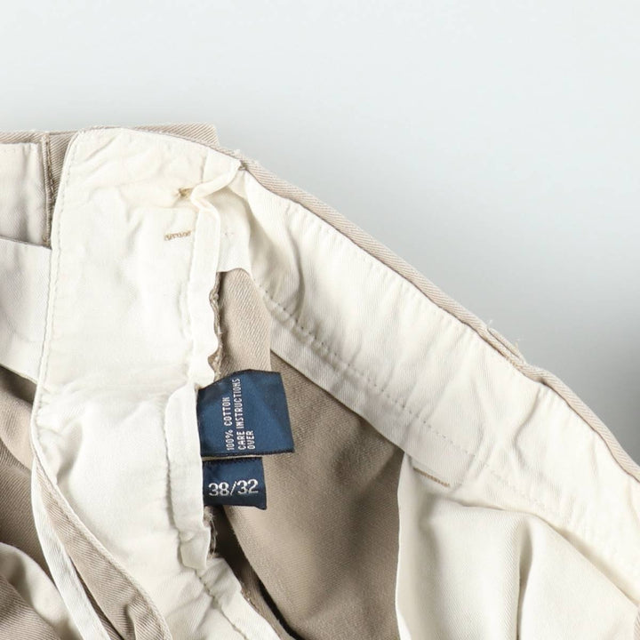Ralph Lauren POLO by Ralph Lauren ANDREW PANT Two-pleat Chino Pants Men's Size W38 cotton Beige type Vintage Second Hand