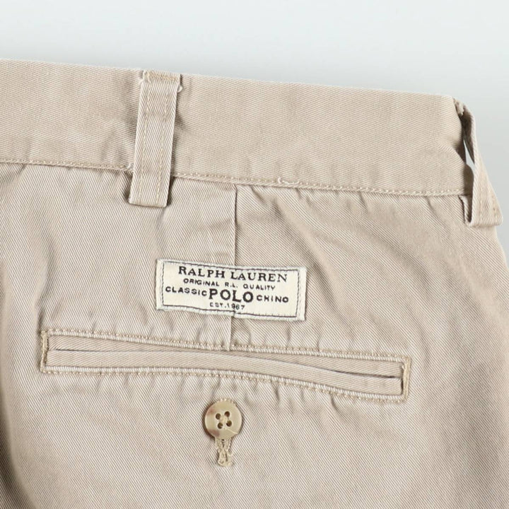 Ralph Lauren POLO by Ralph Lauren ANDREW PANT Two-pleat Chino Pants Men's Size W38 cotton Beige type Vintage Second Hand