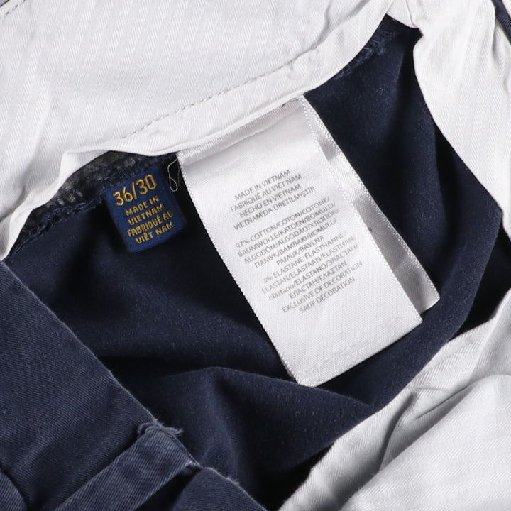 Ralph Lauren POLO RALPH LAUREN Stretch Classic Fit Chino Pants, Men's Size W36 (approx.) cotton navy blue type Vintage Second Hand