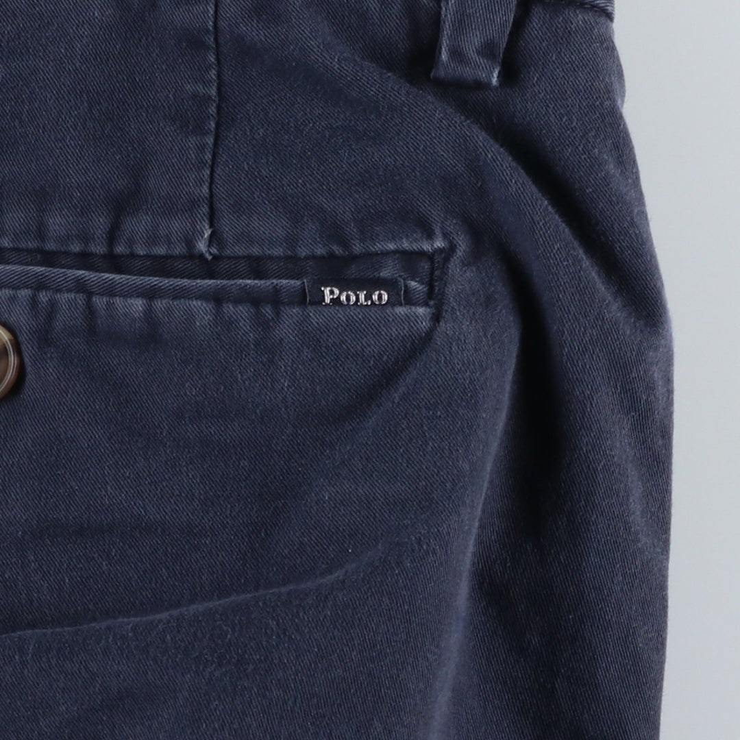 Ralph Lauren POLO RALPH LAUREN Stretch Classic Fit Chino Pants, Men's Size W36 (approx.) cotton navy blue type Vintage Second Hand