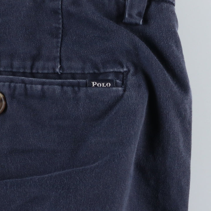 Ralph Lauren POLO RALPH LAUREN Stretch Classic Fit Chino Pants, Men's Size W36 (approx.) cotton navy blue type Vintage Second Hand