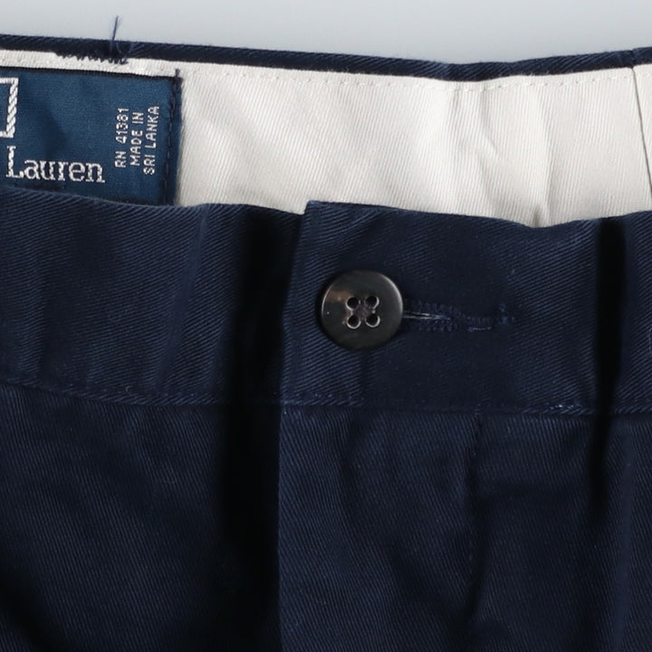 Ralph Lauren POLO by Ralph Lauren HAMMOND PANT Two-pleat Chino Pants Men's W34 equivalent cotton navy blue type Vintage Second Hand