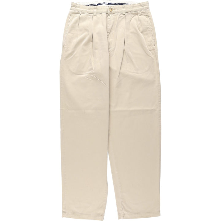 Ralph Lauren POLO GOLF Polo Golf Two-pleat Chino Pants for Men, Size W32 cotton Beige type Vintage Second Hand