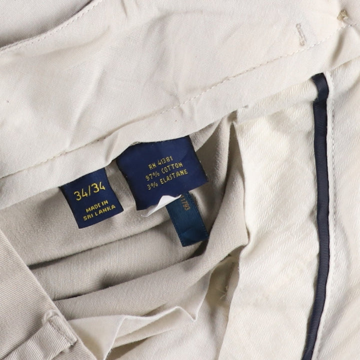Ralph Lauren POLO RALPH LAUREN Stretch Classic Fit Chino Pants, Men's Size W36 (approx.) cotton Beige type Vintage Second Hand