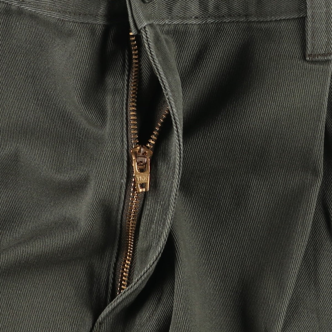 Ralph Lauren CHAPS Two-Pleat Chino Pants, Men's Size W31 (approx.) cotton green type Vintage Second Hand
