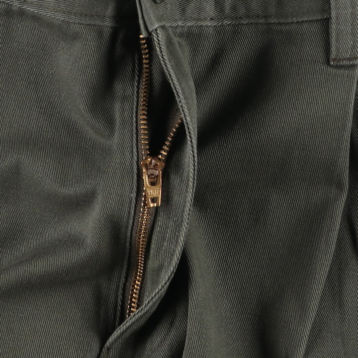 Ralph Lauren CHAPS Two-Pleat Chino Pants, Men's Size W31 (approx.) cotton green type Vintage Second Hand