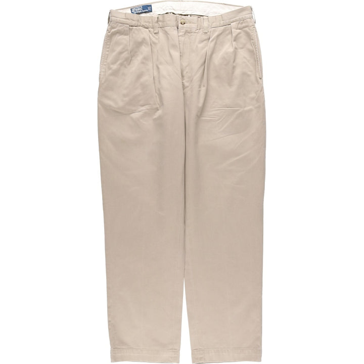Ralph Lauren Polo Ralph Lauren Two-pleat Chino Pants for Men, W34 equivalent cotton Beige type Vintage Second Hand