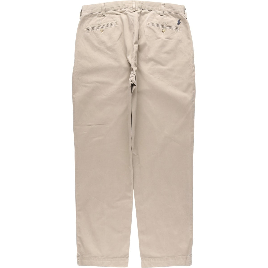 Ralph Lauren Polo Ralph Lauren Two-pleat Chino Pants for Men, W34 equivalent cotton Beige type Vintage Second Hand