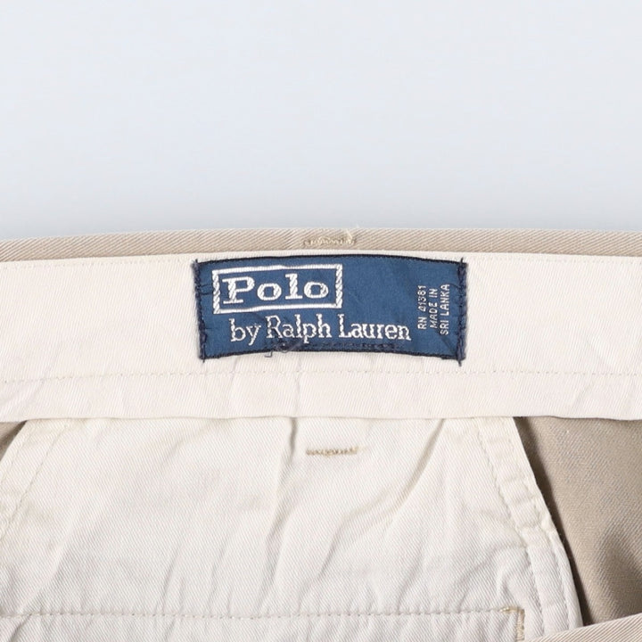 Ralph Lauren Polo Ralph Lauren Two-pleat Chino Pants for Men, W34 equivalent cotton Beige type Vintage Second Hand