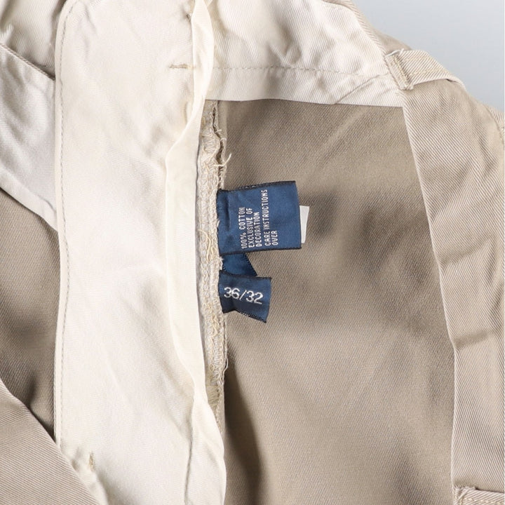 Ralph Lauren Polo Ralph Lauren Two-pleat Chino Pants for Men, W34 equivalent cotton Beige type Vintage Second Hand
