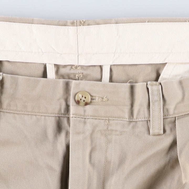 Ralph Lauren Polo Ralph Lauren Two-pleat Chino Pants for Men, W34 equivalent cotton Beige type Vintage Second Hand