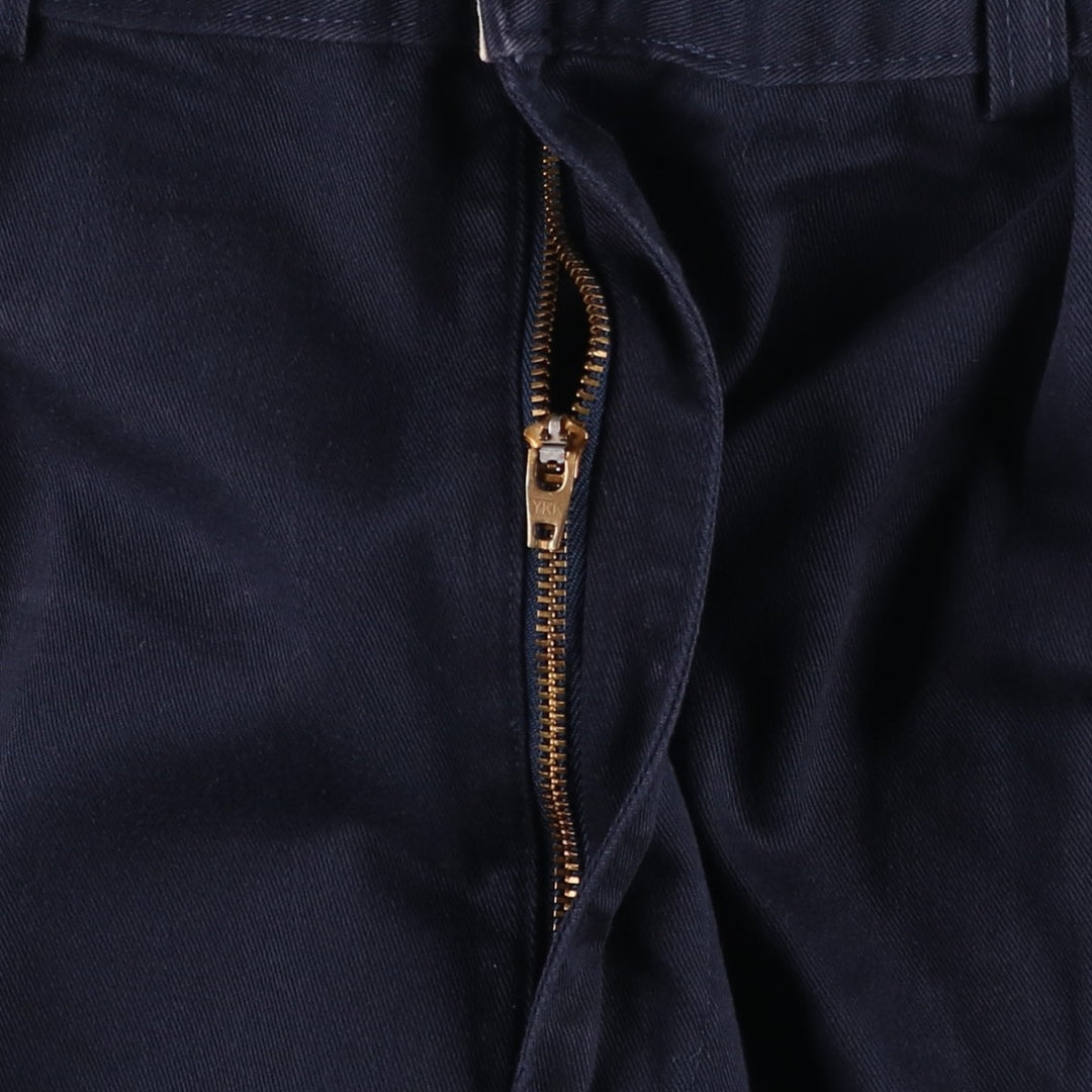 Ralph Lauren Polo Ralph Lauren Two-pleat Chino Pants for Men, W32 equivalent cotton navy blue type Vintage Second Hand