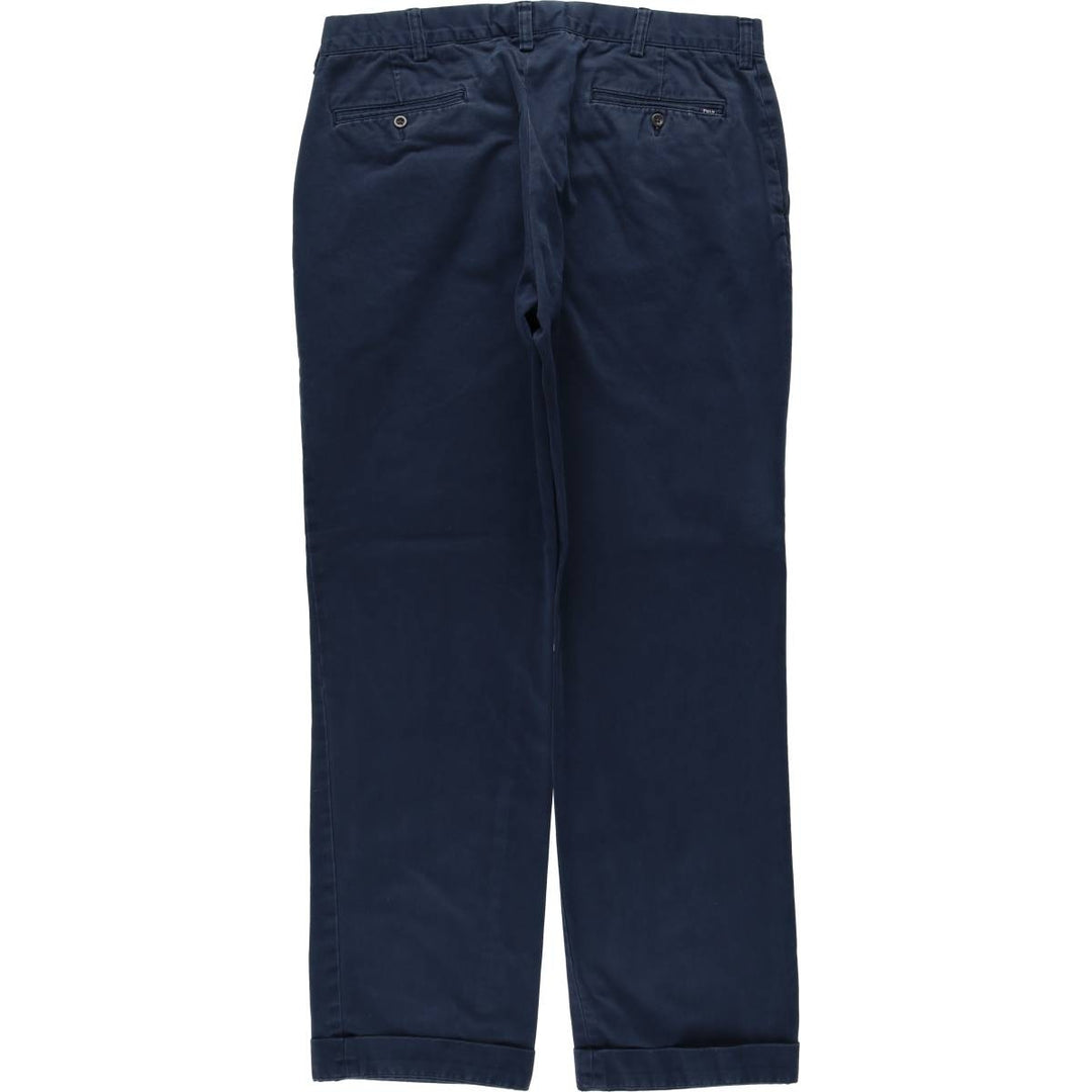 Ralph Lauren POLO RALPH LAUREN Chino Pants Men's W35 equivalent cotton navy blue type Vintage Second Hand