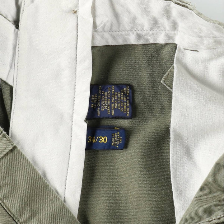 Ralph Lauren POLO RALPH LAUREN Slim Fit Chino Pants, Men's Size W35 (approx.) cotton Khaki type Vintage Second Hand