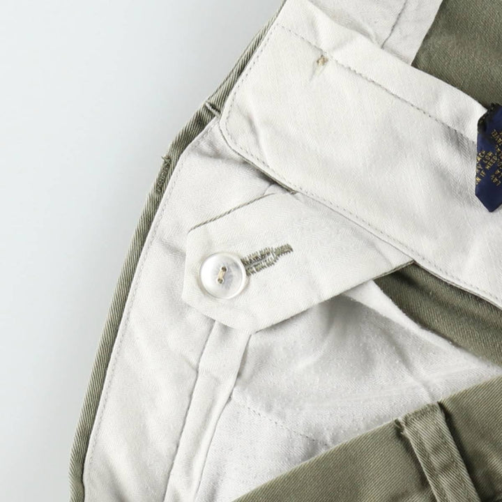 Ralph Lauren POLO RALPH LAUREN Slim Fit Chino Pants, Men's Size W35 (approx.) cotton Khaki type Vintage Second Hand