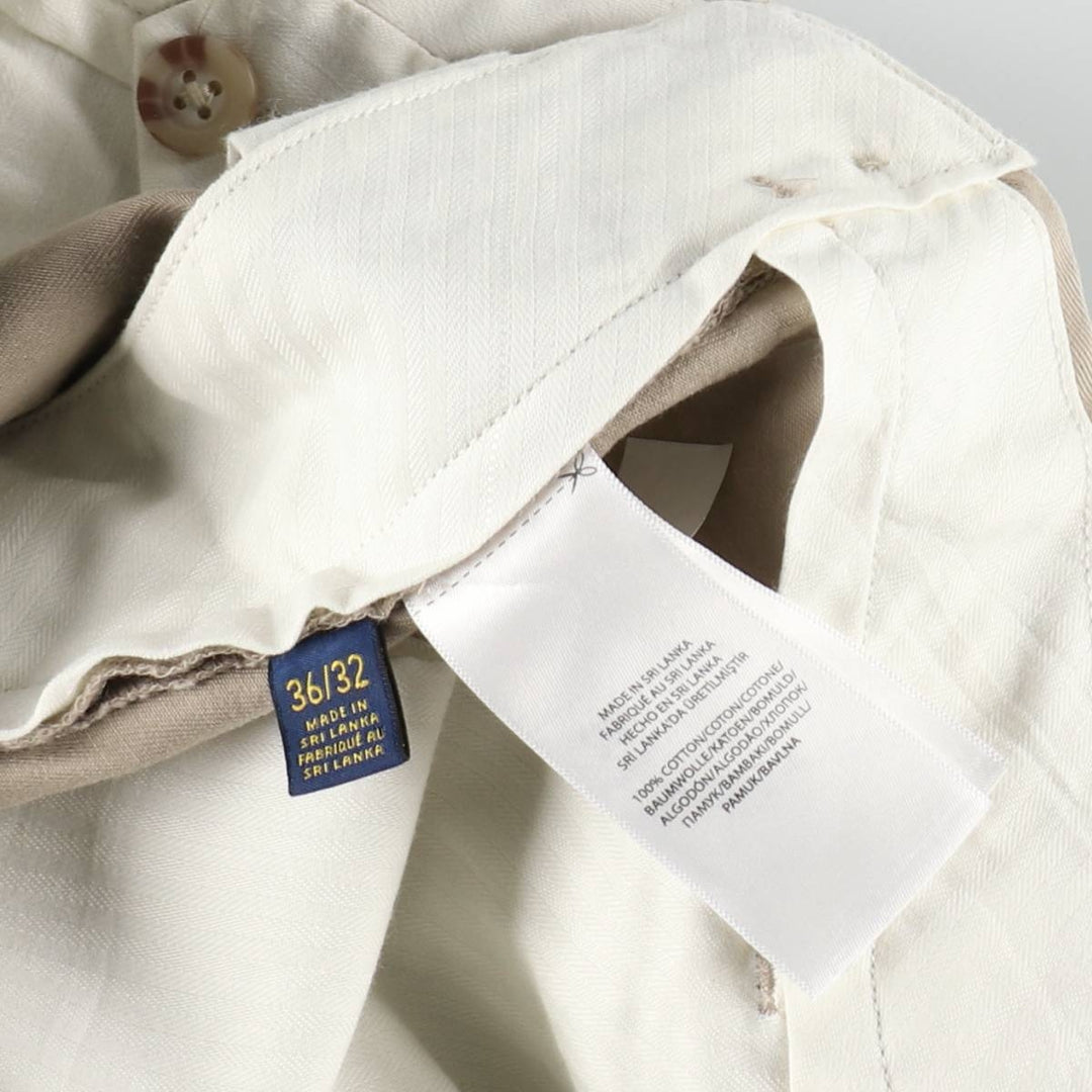 Ralph Lauren POLO RALPH LAUREN Classic Fit Chino Pants, Men's, Size W37 cotton Beige type Vintage Second Hand