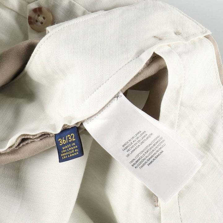 Ralph Lauren POLO RALPH LAUREN Classic Fit Chino Pants, Men's, Size W37 cotton Beige type Vintage Second Hand