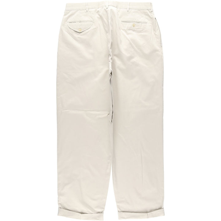 Ralph Lauren POLO by Ralph Lauren Two-pleat Chino Pants for Men, W34 equivalent cotton Beige type Vintage Second Hand