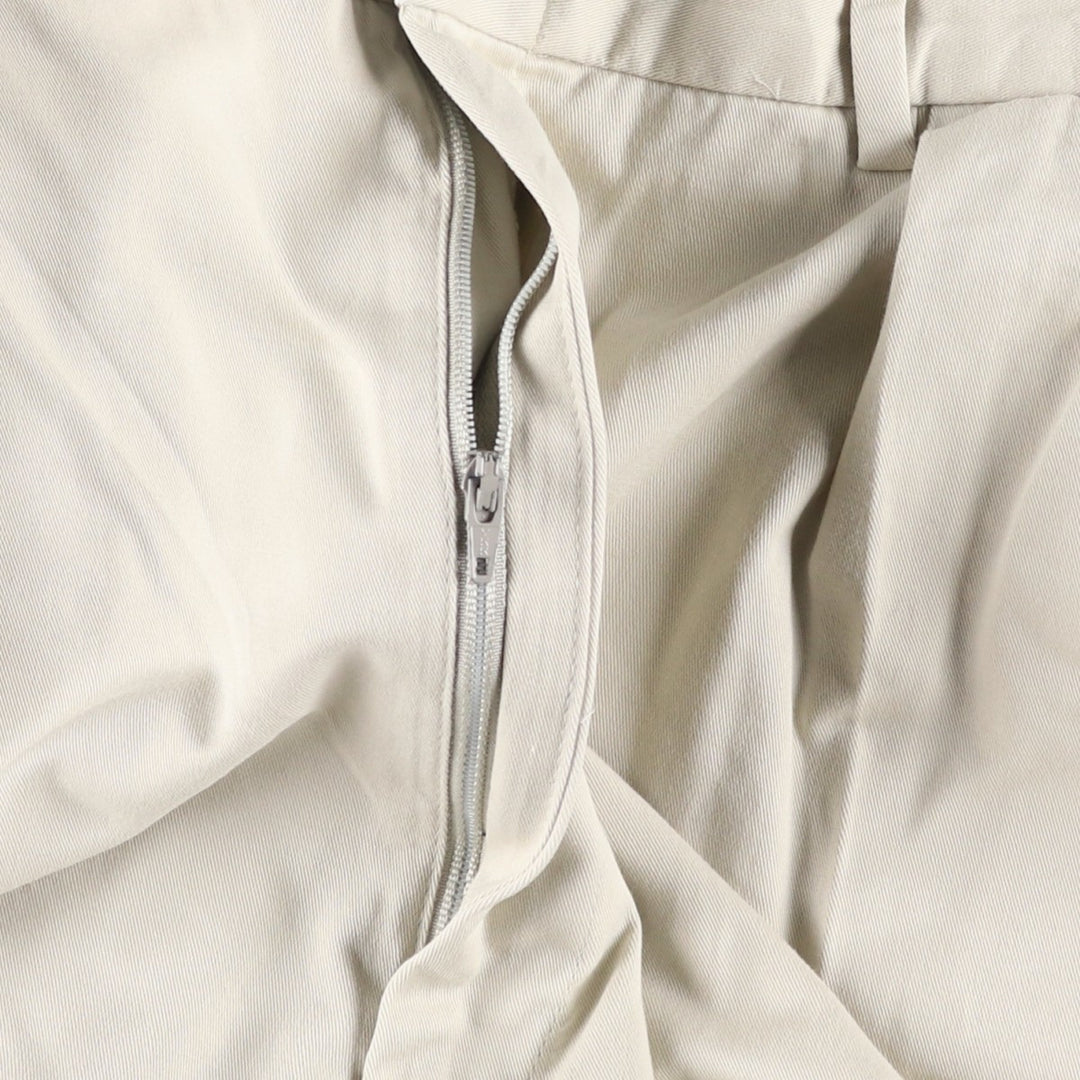 Ralph Lauren POLO by Ralph Lauren Two-pleat Chino Pants for Men, W34 equivalent cotton Beige type Vintage Second Hand