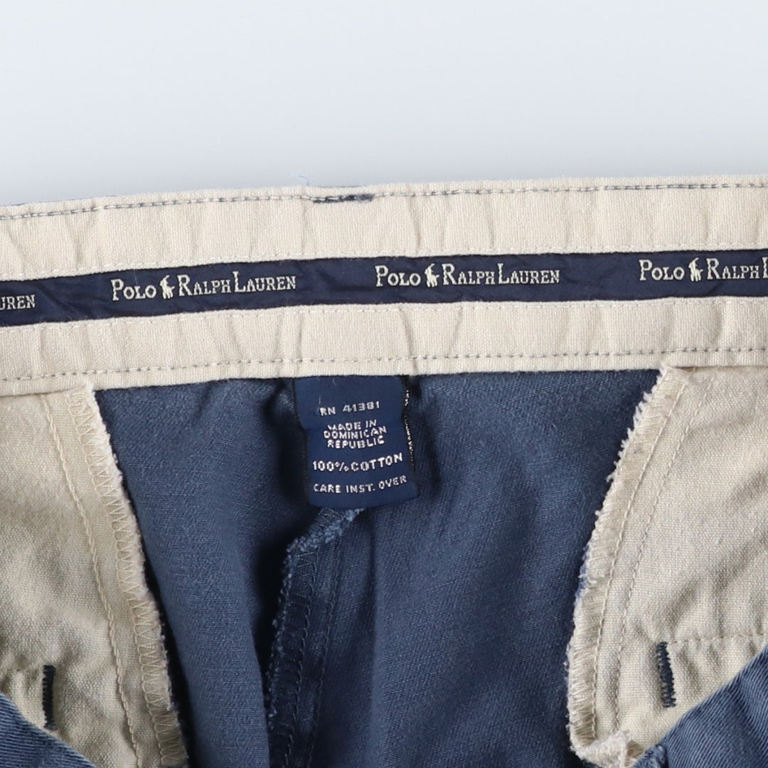 Ralph Lauren Polo Ralph Lauren Two-pleat Chino Pants Men's W30 cotton blue type Vintage Second Hand
