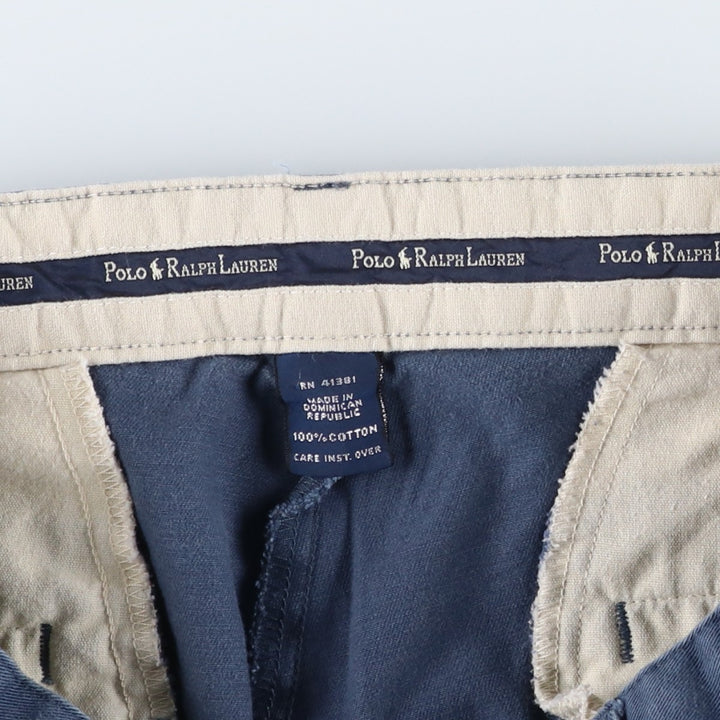 Ralph Lauren Polo Ralph Lauren Two-pleat Chino Pants Men's W30 cotton blue type Vintage Second Hand
