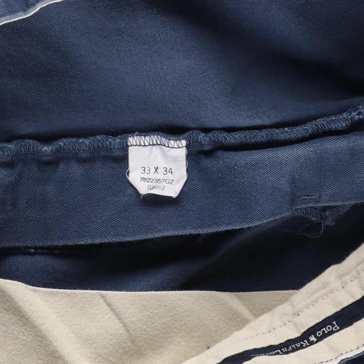 Ralph Lauren Polo Ralph Lauren Two-pleat Chino Pants Men's W30 cotton blue type Vintage Second Hand