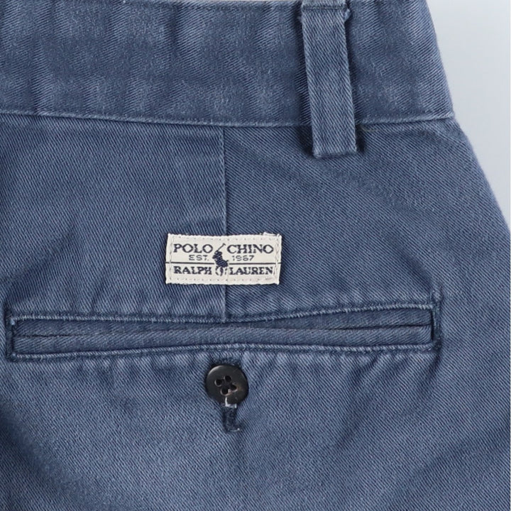 Ralph Lauren Polo Ralph Lauren Two-pleat Chino Pants Men's W30 cotton blue type Vintage Second Hand