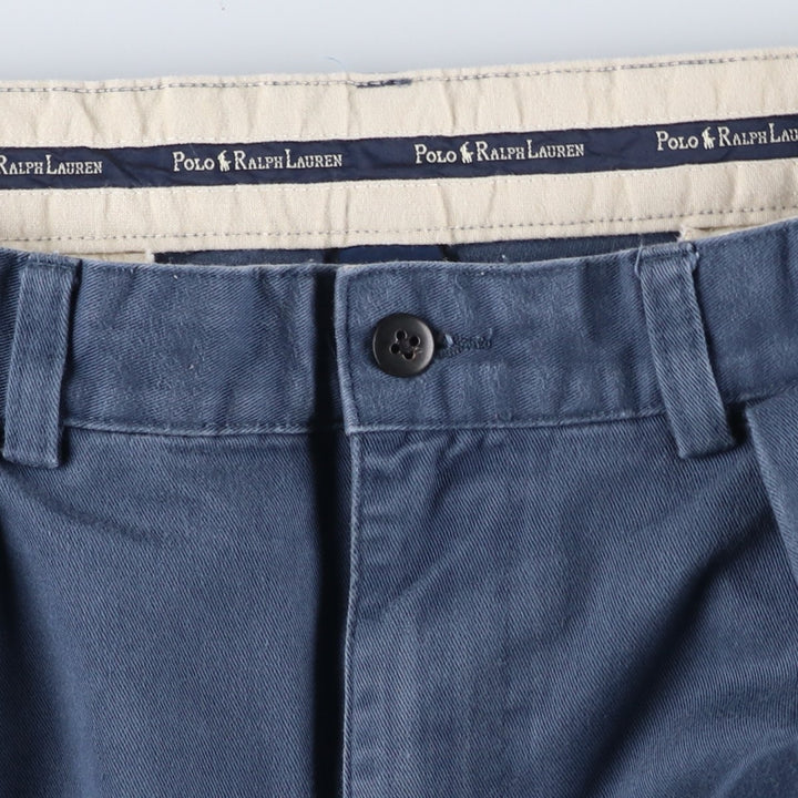 Ralph Lauren Polo Ralph Lauren Two-pleat Chino Pants Men's W30 cotton blue type Vintage Second Hand