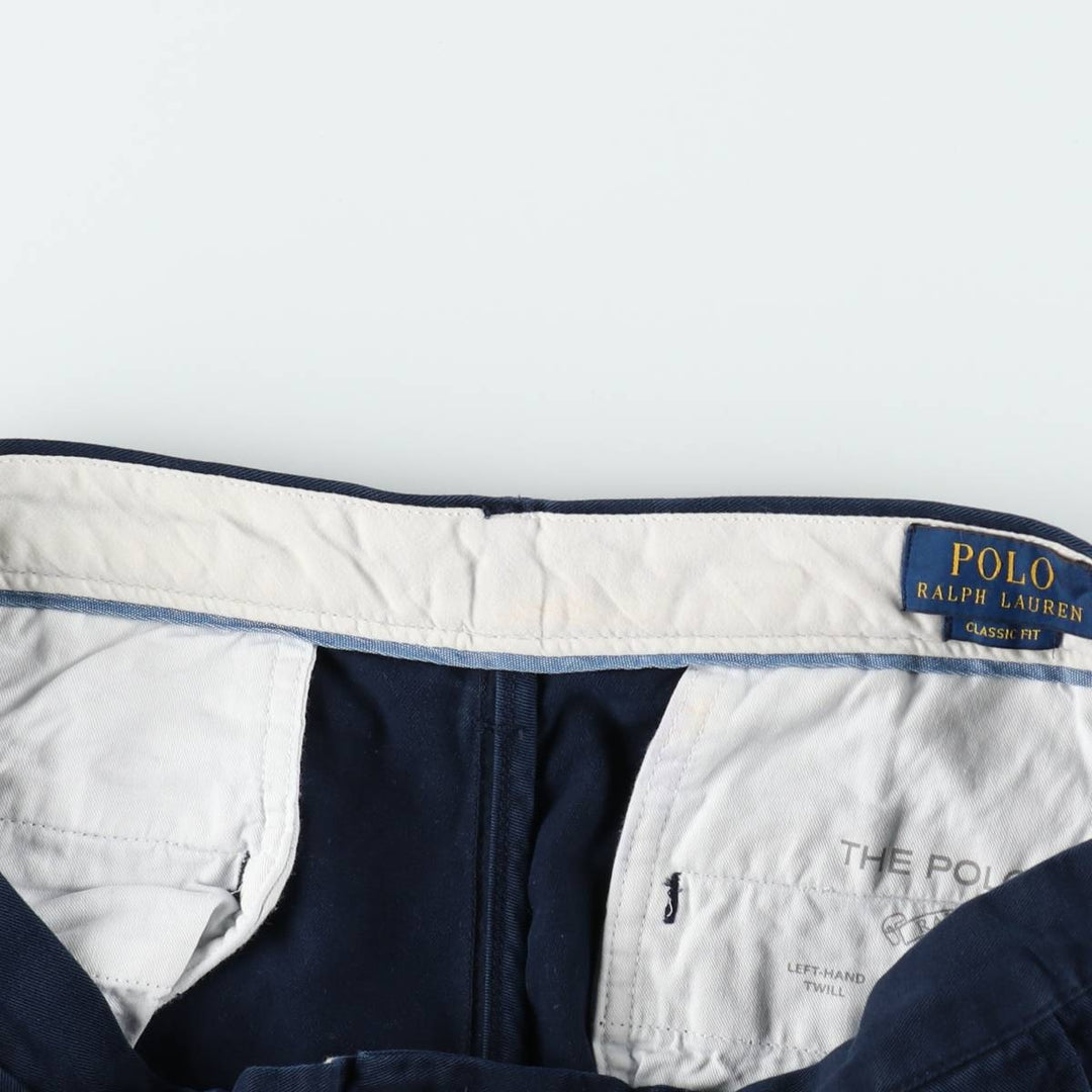 Ralph Lauren POLO RALPH LAUREN CLASSIC FIT Chino Pants Men's W34 equivalent cotton navy blue type Vintage Second Hand