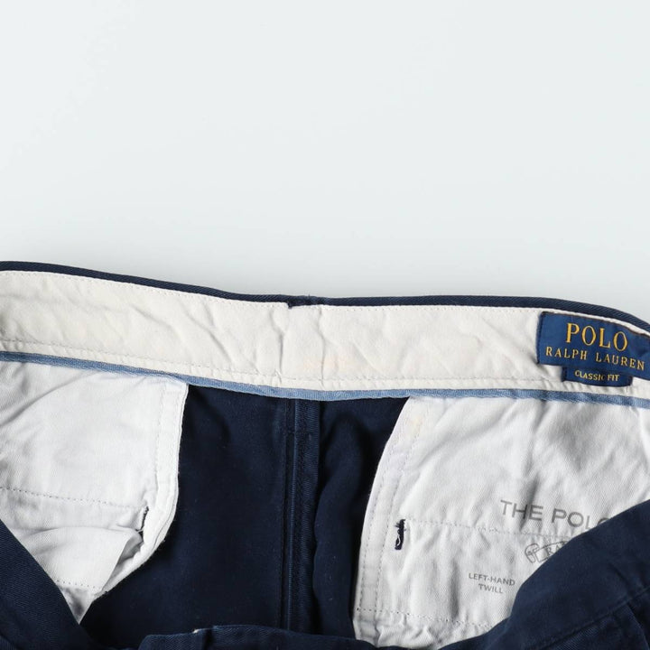 Ralph Lauren POLO RALPH LAUREN CLASSIC FIT Chino Pants Men's W34 equivalent cotton navy blue type Vintage Second Hand