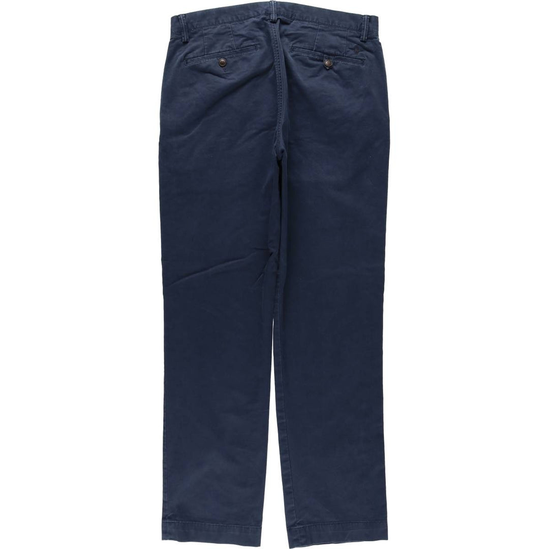 Ralph Lauren POLO RALPH LAUREN STRETCH STRAIGHT FIT Chino Pants, Men's W33 (approx.) cotton navy blue type Vintage Second Hand