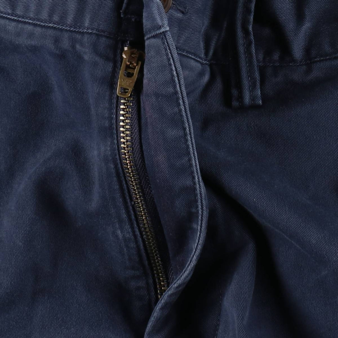 Ralph Lauren POLO RALPH LAUREN STRETCH STRAIGHT FIT Chino Pants, Men's W33 (approx.) cotton navy blue type Vintage Second Hand