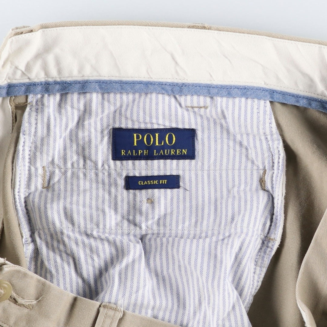 Ralph Lauren POLO RALPH LAUREN Classic Fit Chino Pants, Men's, Size W37 cotton Beige type Vintage Second Hand