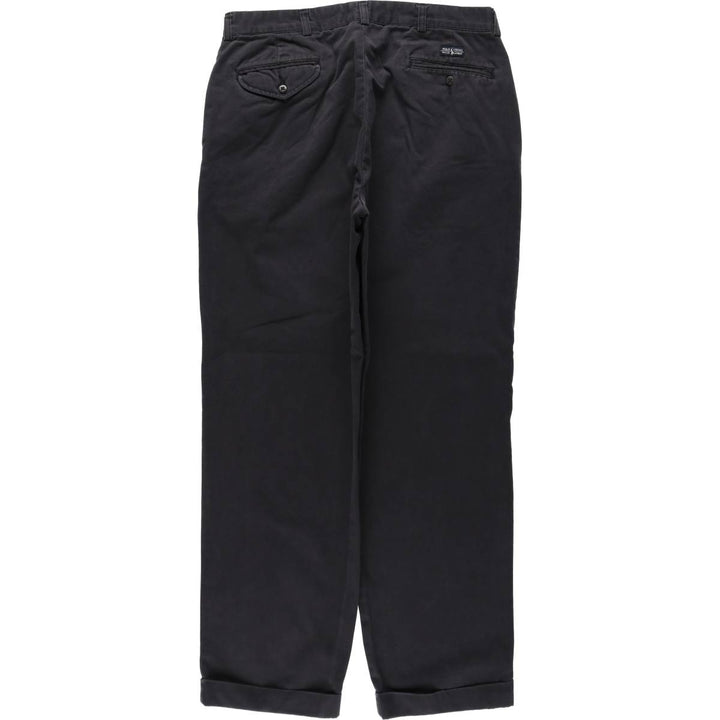 Ralph Lauren POLO by Ralph Lauren HAMMOND PANT, two-pleat chino pants, men's w35 equivalent cotton black type Vintage Second Hand