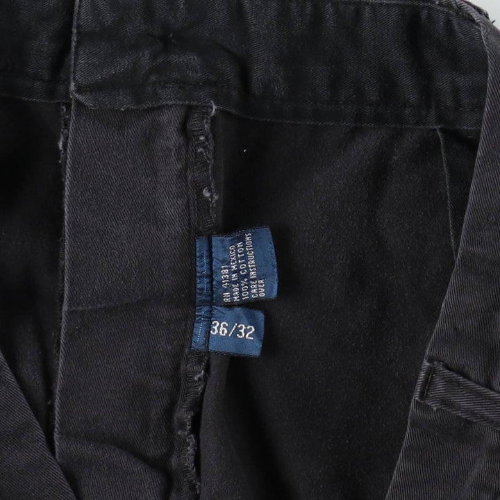 Ralph Lauren POLO by Ralph Lauren HAMMOND PANT, two-pleat chino pants, men's w35 equivalent cotton black type Vintage Second Hand