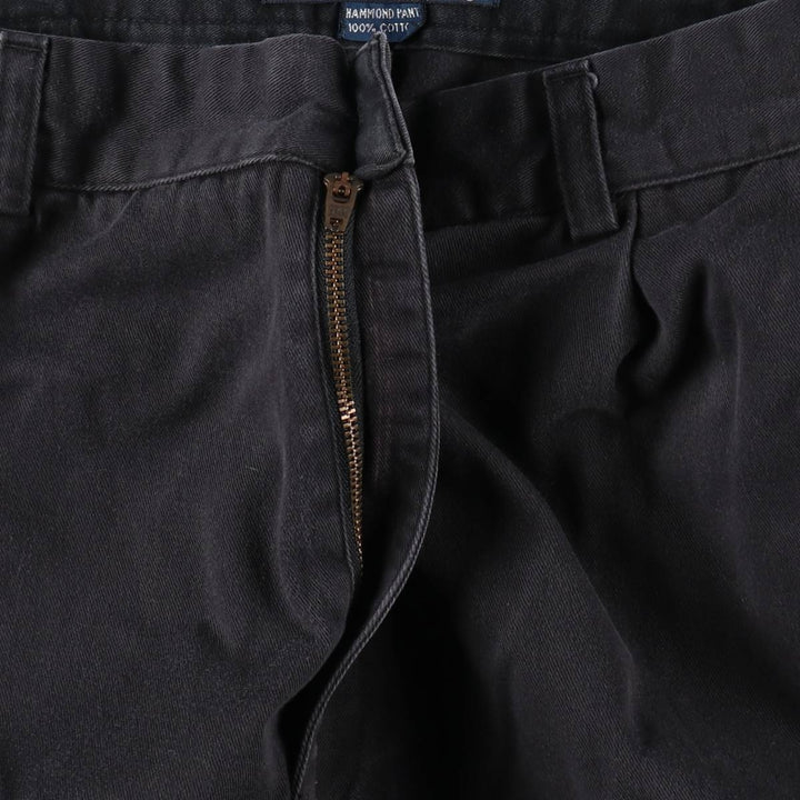 Ralph Lauren POLO by Ralph Lauren HAMMOND PANT, two-pleat chino pants, men's w35 equivalent cotton black type Vintage Second Hand