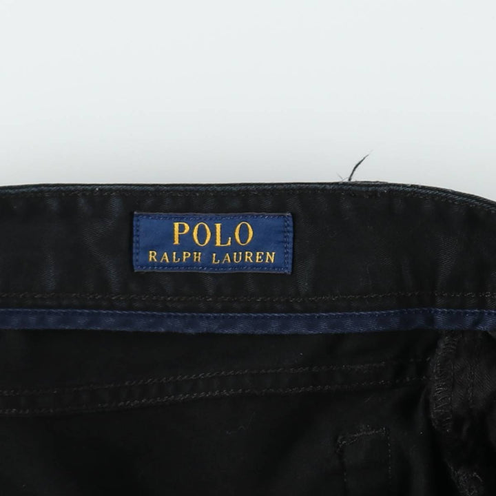 Ralph Lauren POLO RALPH LAUREN Slim Straight Fit Chino Pants, Men's Size W36 (approx.) cotton black type Vintage Second Hand