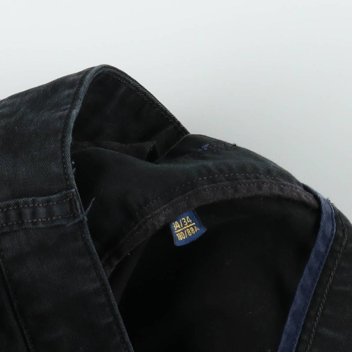 Ralph Lauren POLO RALPH LAUREN Slim Straight Fit Chino Pants, Men's Size W36 (approx.) cotton black type Vintage Second Hand