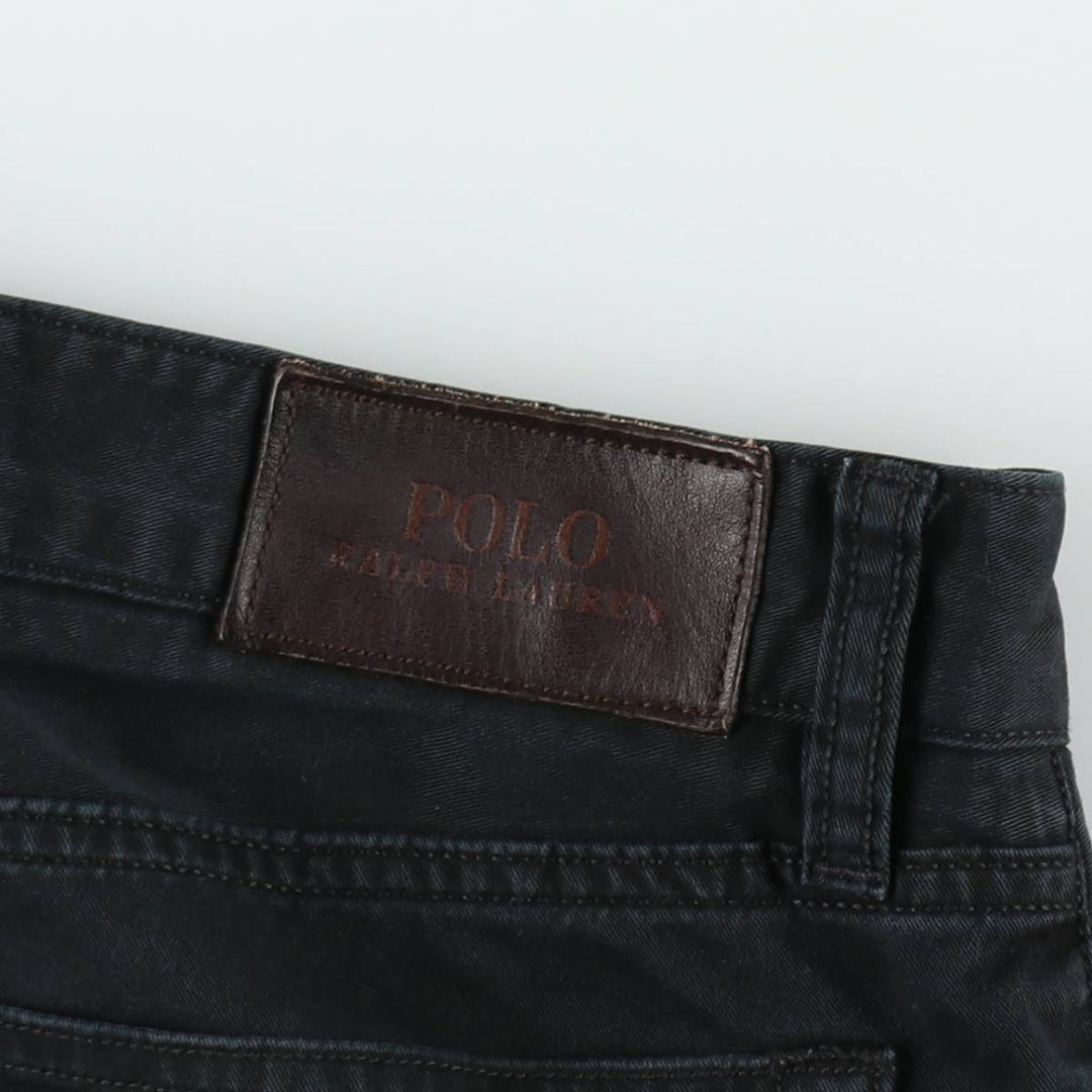Ralph Lauren POLO RALPH LAUREN Slim Straight Fit Chino Pants, Men's Size W36 (approx.) cotton black type Vintage Second Hand