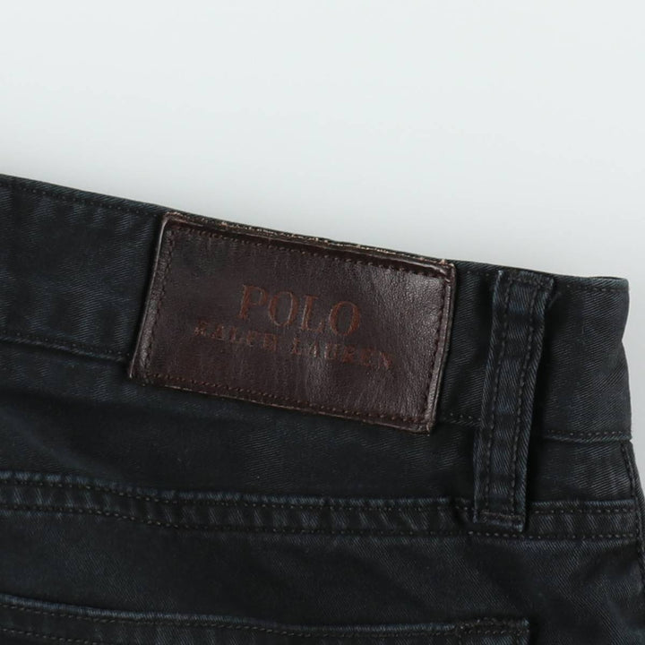 Ralph Lauren POLO RALPH LAUREN Slim Straight Fit Chino Pants, Men's Size W36 (approx.) cotton black type Vintage Second Hand