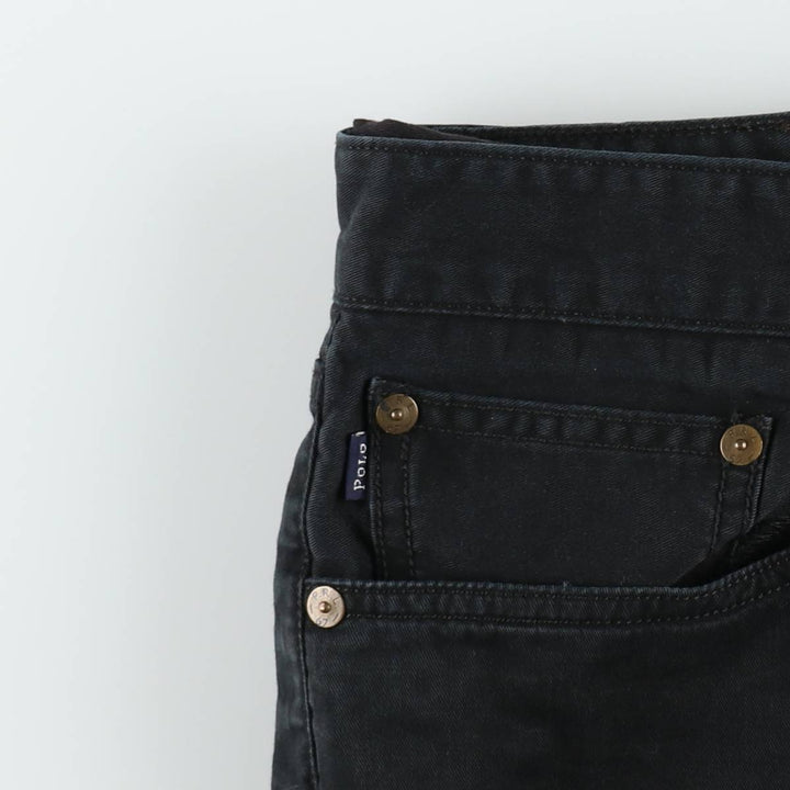 Ralph Lauren POLO RALPH LAUREN Slim Straight Fit Chino Pants, Men's Size W36 (approx.) cotton black type Vintage Second Hand