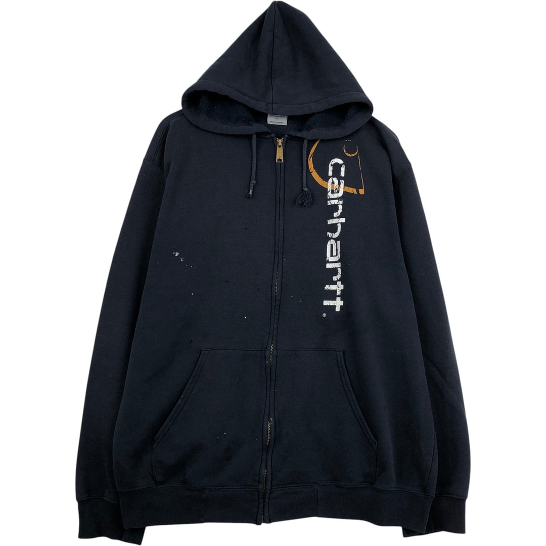 Carhartt Sweat Full Zip Hoodie Men's XL unclear navy blue type Vintage Second Hand