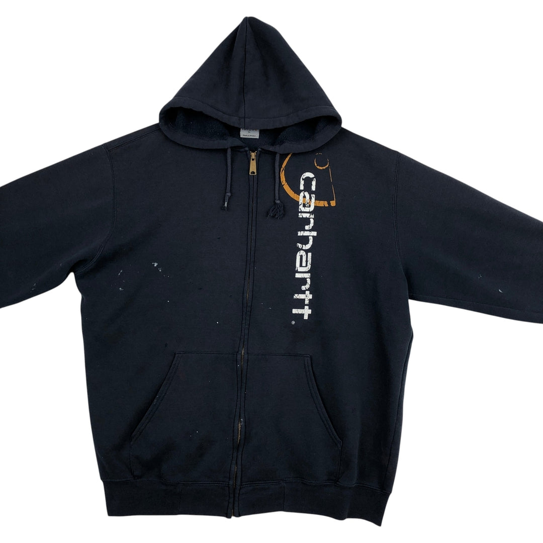 Carhartt Sweat Full Zip Hoodie Men's XL unclear navy blue type Vintage Second Hand