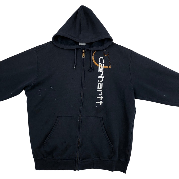 Carhartt Sweat Full Zip Hoodie Men's XL unclear navy blue type Vintage Second Hand