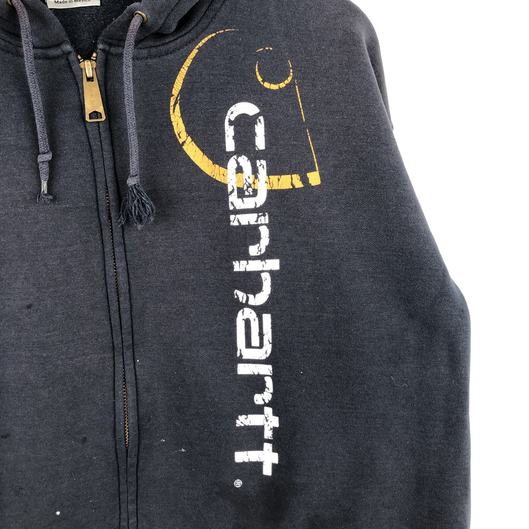 Carhartt Sweat Full Zip Hoodie Men's XL unclear navy blue type Vintage Second Hand