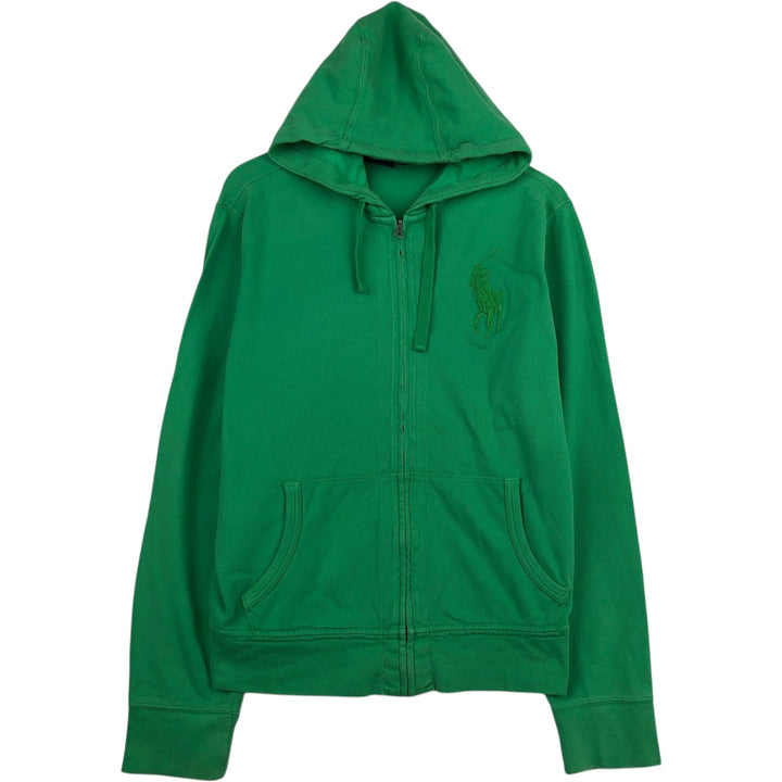 Ralph Lauren POLO by Ralph Lauren Big Pony Sweat Full-Zip Hoodie, Men's Size L (approx.) cotton green type Vintage Second Hand