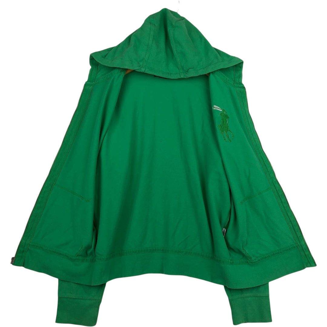 Ralph Lauren POLO by Ralph Lauren Big Pony Sweat Full-Zip Hoodie, Men's Size L (approx.) cotton green type Vintage Second Hand