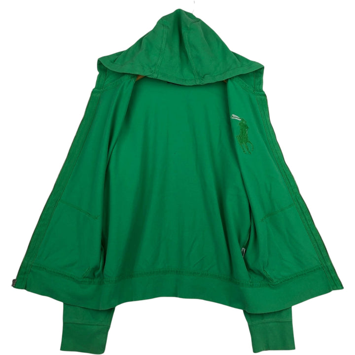 Ralph Lauren POLO by Ralph Lauren Big Pony Sweat Full-Zip Hoodie, Men's Size L (approx.) cotton green type Vintage Second Hand