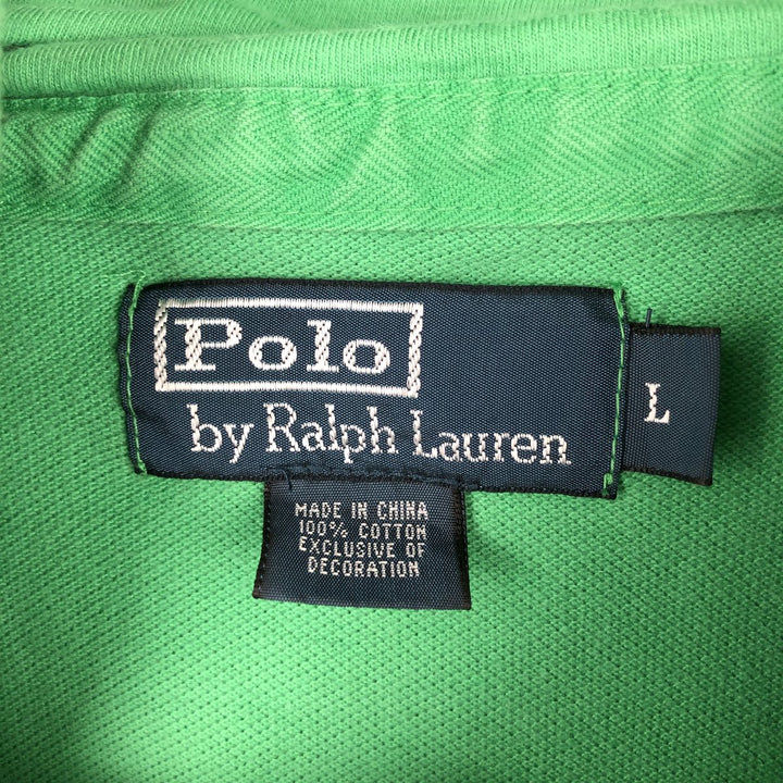 Ralph Lauren POLO by Ralph Lauren Big Pony Sweat Full-Zip Hoodie, Men's Size L (approx.) cotton green type Vintage Second Hand